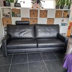 Lederen zwarte salon., Huis en Inrichting, Ophalen, Gebruikt, Leer, Klassiek