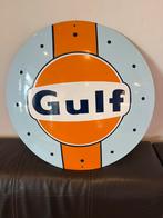 Plaque décorative Gulf émaillée – Ø 58 cm, Enlèvement ou Envoi, Comme neuf