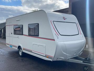 Burstner Premio 480 TS, Caravans en Kamperen, Caravans, Ringverwarming, Vast bed, Bedrijf, Bürstner