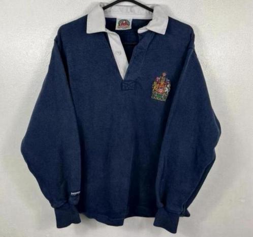 VINTAGE Barbarian CANADA Rugby Polo-shirt Navy-blauw M blue, Sport en Fitness, Rugby, Kleding, Ophalen of Verzenden