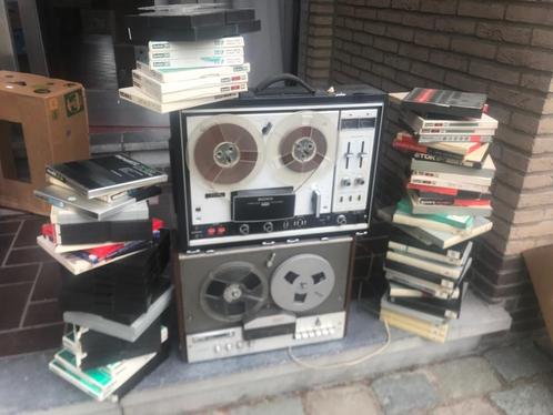 * 2 recorders ( na te zien ) plus heel veel 18cm tapes * 49e, Audio, Tv en Foto, Bandrecorder, Defecte bandrecorder, Met banden