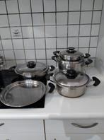 amc kookpotten + siemens inductievuur, Huis en Inrichting, Keuken | Potten en Pannen, Ophalen, Inox, Gebruikt, Keramische plaat