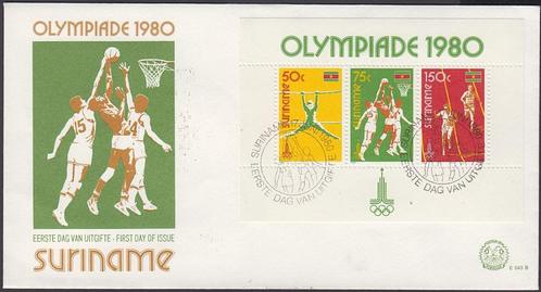 1980 - SURINAME - FDC Olympische Spelen, Postzegels en Munten, Postzegels | Suriname, Postfris, Verzenden