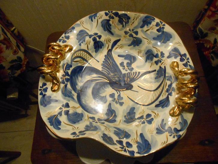 Schaal van H. Bequet Quaregmon, Antiquités & Art, Antiquités | Plateaux, Enlèvement ou Envoi