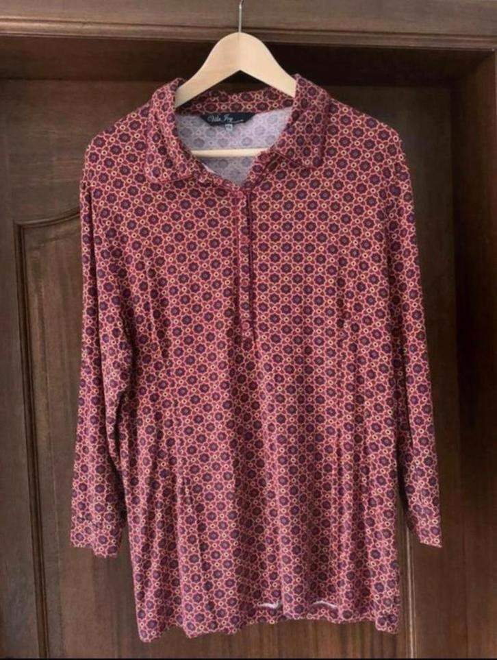 blouse lange mouw merk villa joy maat xl, Kleding | Dames, Blouses en Tunieken, Gedragen, Maat 46/48 (XL) of groter, Rood, Ophalen of Verzenden