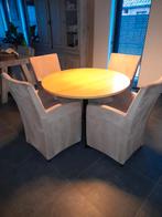 goede staat keukentafel + 4 fauteuil stoelen, Huis en Inrichting, Tafels | Eettafels, Ophalen, Gebruikt