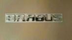 Mercedes Brabus logo chroom zilver/ mat zwart ( 200x25 mm ), Nieuw, Ophalen of Verzenden, Mercedes-Benz