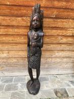 Afrikaans beeld mama &kind in hout, Antiek en Kunst, Ophalen