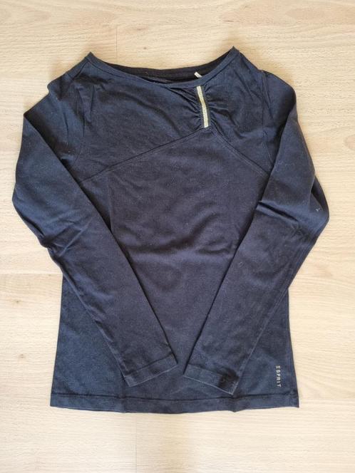 Zwarte longsleeve - Esprit - maat 140-146, Kinderen en Baby's, Kinderkleding | Maat 146, Gebruikt, Meisje, Shirt of Longsleeve