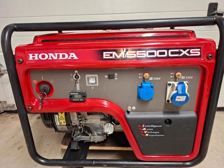 honda em5500cxs  (i-AVR) aggregaat/generator, Bricolage & Construction, Générateurs, Comme neuf, Essence, 5 à 10 kVA, Démarrage électrique