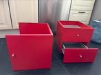 2 ikea kallax inzet rood, Huis en Inrichting, Ophalen, Gebruikt