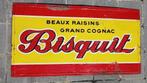 groot metalen reclamebord Cognac Biscuit ca 1950, Ophalen, Gebruikt, Reclamebord