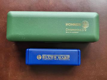 Mondharmonica Hohner Chromonica 270 C + Blues Harp MS G beschikbaar voor biedingen