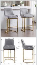 Chaise de barre, Maison & Meubles, Chaises, Gris, Comme neuf, Enlèvement, Quatre