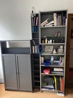 Bibliothèques IKEA Billy grises, 25 à 50 cm, Avec porte(s), IKEA moderne, Utilisé