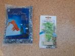 Aquarium kiezelsteentjes en plastic plantje, Ophalen, Nieuw