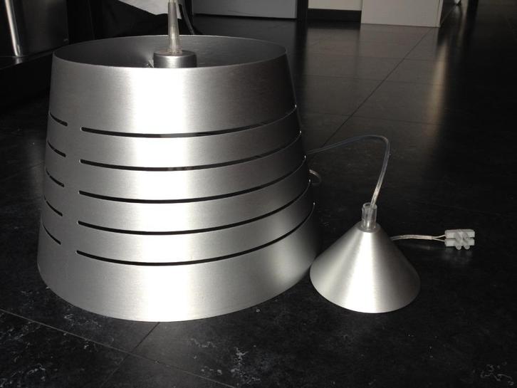 Philips inox hanglamp H22cm-diam 33cm, Huis en Inrichting, Lampen | Hanglampen, Nieuw, Metaal, Ophalen of Verzenden