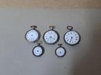 Lot van 5 zakhorloges in 800 zilver voor onderdelen of repar, Ophalen of Verzenden, Zilver