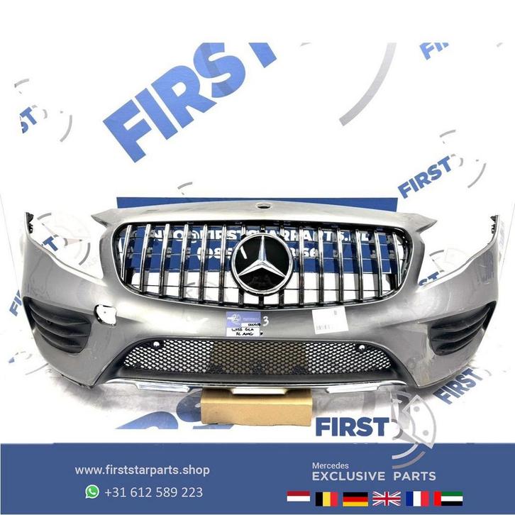 W156 BUMPER GLA FACELIFT AMG VOORBUMPER X156 ZWART WIT GRIJS, Auto-onderdelen, Carrosserie, Bumper, Mercedes-Benz, Voor, Gebruikt