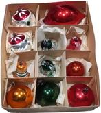 set van 11 oude glazen kerstballen, Diversen, Kerst, Ophalen, Gebruikt, Be, Kerstbal