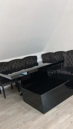 Complete salon (eetkamertafel + 6 stoelen + salontafel), Ophalen