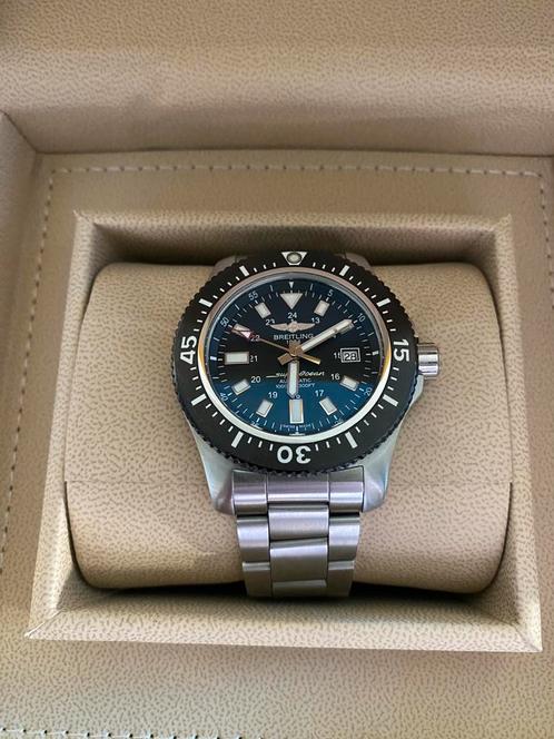Breitling SuperOcean 44 Special, Handtassen en Accessoires, Horloges | Heren, Gebruikt, Polshorloge, Breitling, Staal, Staal, Ophalen of Verzenden
