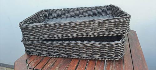 2 paniers tressé en polypropylène noir XL, Huis en Inrichting, Woonaccessoires | Overige, Zo goed als nieuw, Ophalen
