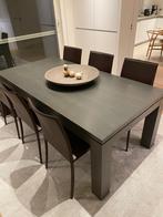 eettafel/stoelen/tapijt, Huis en Inrichting, Tafels | Eettafels, Ophalen, 100 tot 150 cm, Eikenhout, 200 cm of meer