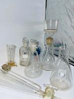 Veel chemieapparatuur, oud rariteitenkabinet, Antiek en Kunst, Curiosa en Brocante, Ophalen of Verzenden