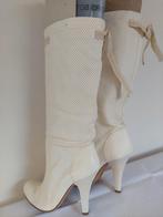 363C* Gianmarco Lorenzi sexy witte luxe laarzen (40), Kleding | Dames, Hoge laarzen, Verzenden, Wit, Gianmarco Lorenzi