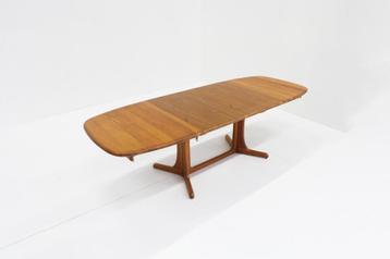 Vintage deense ovalen uitschuifbare eettafel tafel teak beschikbaar voor biedingen