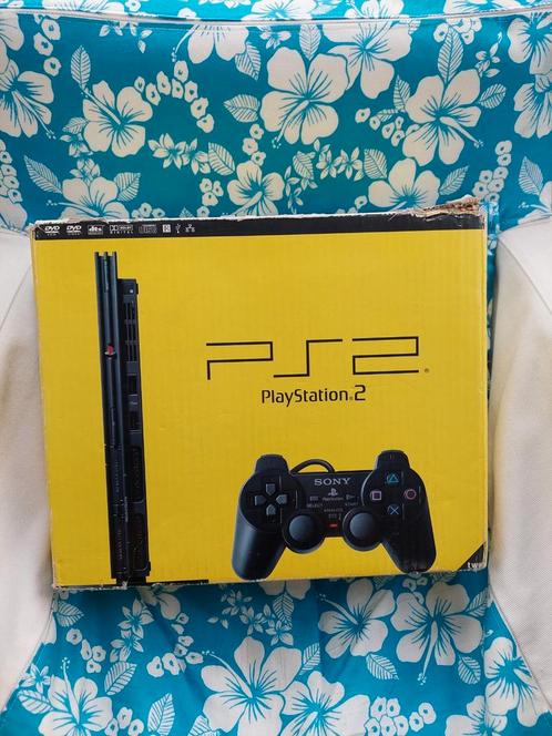 PlayStation 2, Games en Spelcomputers, Spelcomputers | Sony PlayStation 2, Zo goed als nieuw, Zwart, Met 1 controller, Met games