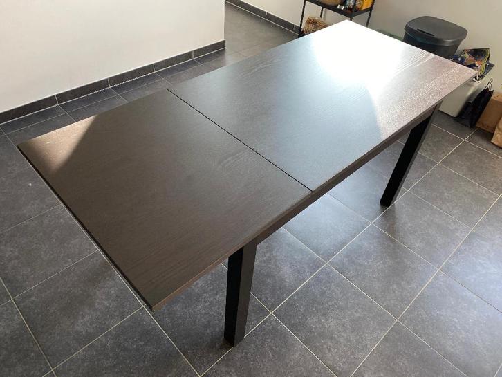 Donker hout uitschuifbare eettafel 80x130/190, Huis en Inrichting, Tafels | Eettafels, Zo goed als nieuw, 50 tot 100 cm, 150 tot 200 cm