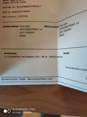 Cillinderkop 80cc voor 50cc GY6 brommers (nieuw), Enlèvement ou Envoi, Neuf, Cylindre, GY6