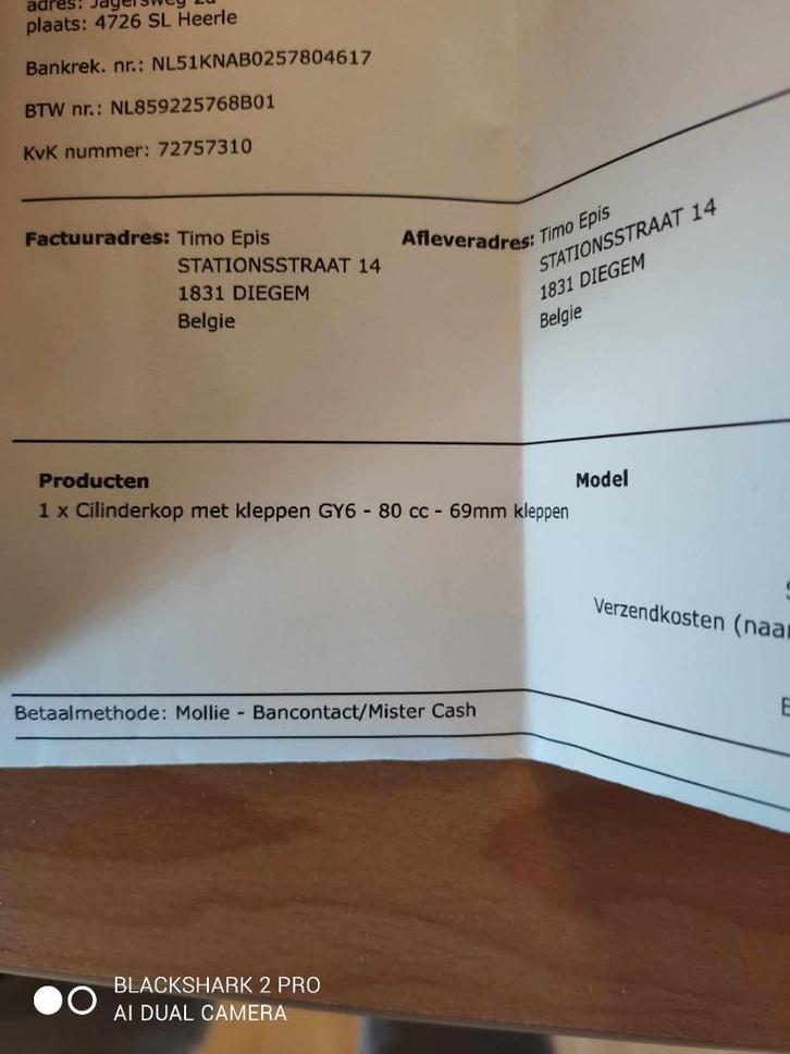 Cillinderkop 80cc voor 50cc GY6 brommers (nieuw), Fietsen en Brommers, Brommeronderdelen | Algemeen, Nieuw, Cilinder, Ophalen of Verzenden