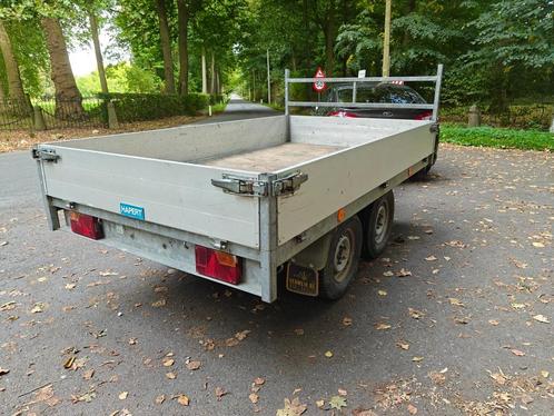 hapert dubbelas plateau 2ton 2.85/1.65m alle papieren, Auto diversen, Aanhangers en Bagagewagens, Gebruikt, Ophalen
