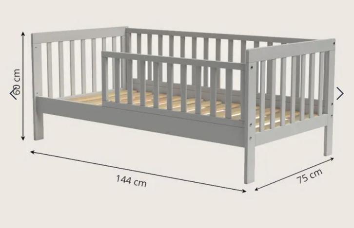 Peuterbed, Kinderen en Baby's, Kinderkamer | Bedden, Zo goed als nieuw, 140 tot 160 cm, 70 tot 85 cm, Lattenbodem, Matras, Ophalen