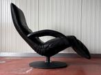 Jori Yoga mono-move relaxfauteuil zwart leder, 75 à 100 cm, Enlèvement ou Envoi, Comme neuf, 75 à 100 cm