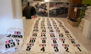 Vintage en originele Tamiya "Racing Numbers" (Bibs) katoen