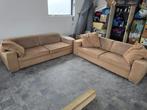 Prachtige velvet 2 x 3 zit HEEL GOEDE STAAT, Ophalen, Zo goed als nieuw, Rechte bank, Stof