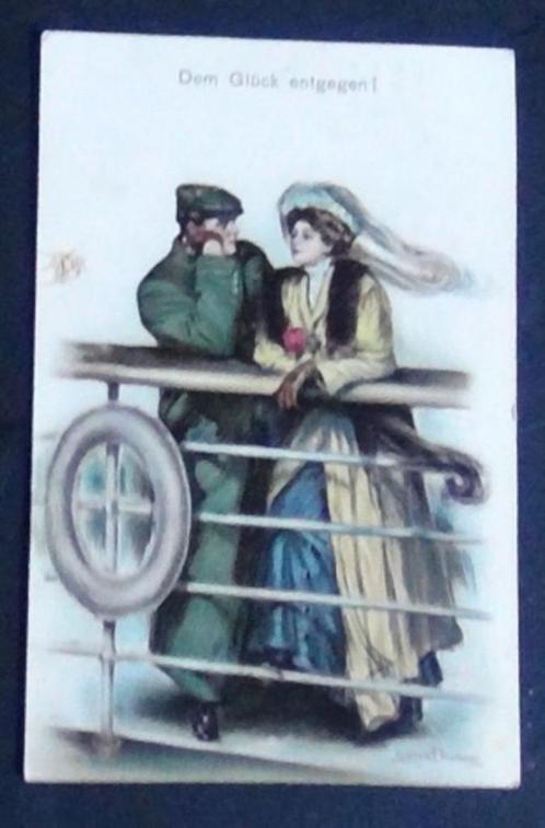 Carte postale ancienne, décrite (allemand), Collections, Cartes postales | Thème, Affranchie, Avant 1920, Enlèvement ou Envoi