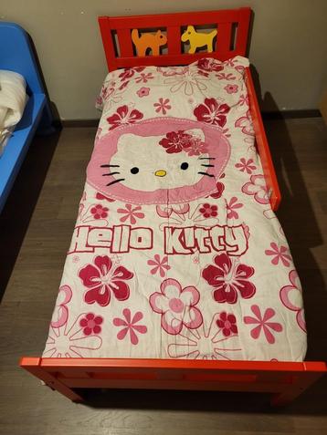 ROOD KRITTER KINDERBED (Bedframe, lattenbodem & matras) beschikbaar voor biedingen