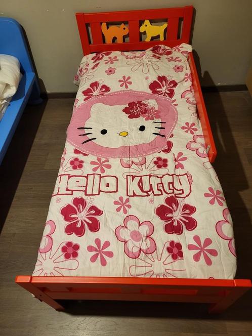 ROOD KRITTER KINDERBED (Bedframe, lattenbodem & matras), Kinderen en Baby's, Kinderkamer | Bedden, Zo goed als nieuw, 140 tot 160 cm