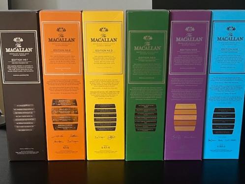 Macallan edition serie collectie nr 1 - 6, Collections, Vins, Enlèvement ou Envoi
