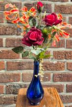 Vaas met stoffen bloemen, Ophalen