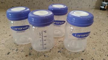 4 Biberons de conservation du lait maternel Lansinoh 160mlml