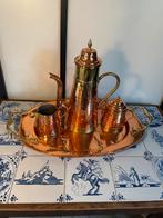 Koffieset in koper met dienblad / Andries - Made in Belgium, Antiek en Kunst, Ophalen