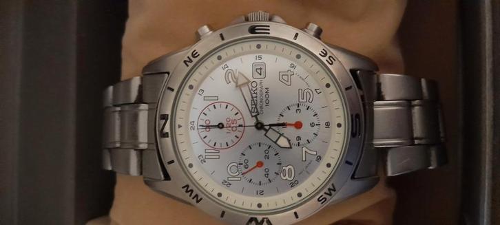Prachtig Seiko Chronograph Waterbestendig horloge met 10 bar, Handtassen en Accessoires, Sporthorloges, Gebruikt, Ophalen of Verzenden