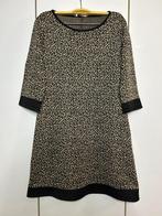 Zwarte jurk met dierenprint Made in Italy - Maat XL -, Made in Italy, Bruin, Maat 46/48 (XL) of groter, Ophalen of Verzenden