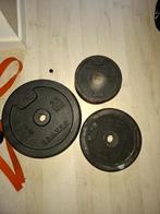 Halterstang met 40kg gewichten, Sport en Fitness, Ophalen, Gebruikt